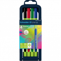 Schneider Line-Up Fineliner Markers 0.4 mm Assorted Colours 4/pkg