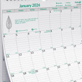 Brownline® EcoLogix® Monthly Wall Calendar 12" x 17" English