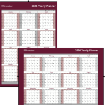 Brownline® Laminated Wall Calendar 32"x48" English