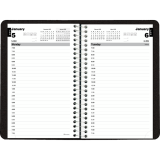 Brownline® Essential Daily Planner 1PPD 8" x 5" English Black