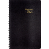 Brownline® Essential Daily Planner 1PPD 8" x 5" English Black