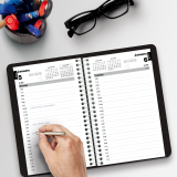 Brownline® Essential Daily Planner 1PPD 8" x 5" English Black