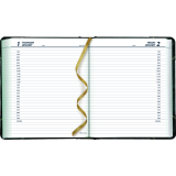 Brownline® Traditional Daily Diary Hard Cover 8-1/8"x6-9/16" English Green