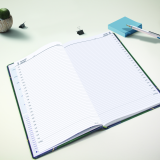 Brownline® Traditional Daily Diary Hard Cover 13-3/8" x 8" English Green
