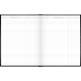 Brownline® Traditional Daily Hard Cover Bound Journal 10" x 7-7/8" Black English