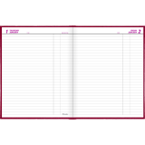 Brownline® Traditional Daily Hard Cover Bound Journal 10" x 7-7/8" Red English