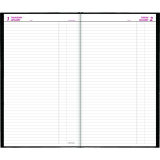 Brownline® Traditional Daily Hard Cover Bound Journal 13-3/8"x7-7/8" Black English