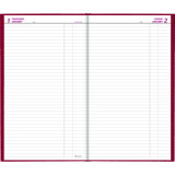 Brownline® Traditional Daily Hard Cover Bound Journal 13-3/8" x 7-7/8" Red English