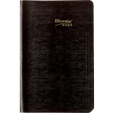Brownline® Essential Weekly Diary Twin Wire Flexible Cover 8"x5" English Black
