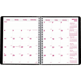 Brownline® Essential Monthly Diary 14 Month Twin Wire 8-7/8"x7-1/8" English Black