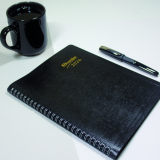 Brownline® Essential Monthly Diary 14 Month Twin Wire 8-7/8"x7-1/8" English Black