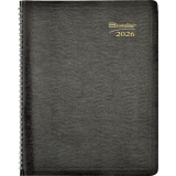 Brownline® Essential Monthly Diary 14 Month Twin Wire 11" x 8-1/2" English Black