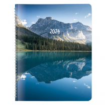 Brownline® Mountain Monthly Planner 11" x 8-1/2" English Blue