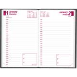 Brownline® Traditional Diary Daily Pocket 4-3/4"x3" English Assorted Colours