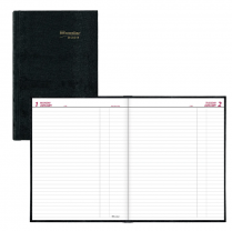 Brownline® Traditional Daily Hard Cover Journal Untimed 7-1/2" x 5" English Black