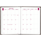 Brownline® Traditional Daily Hard Cover Journal Untimed 7-1/2"x5" English Black