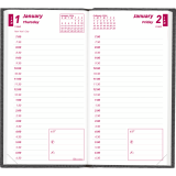 Brownline® Traditional Daily Pocket Diary 6" x 3-1/8" Assorted Colours English