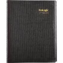 Brownline® EcoLogix® Weekly Diary 11" x 8-1/2" English Black