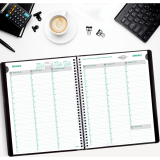 Brownline® EcoLogix® Weekly Diary 11"x8-1/2" English Black