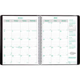 Brownline® EcoLogix® Monthly Planner 11"x8-1/2" English Black