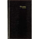 Brownline® Traditional Daily Planner Perfect Bound Hard Cover 8" x 5" English Black