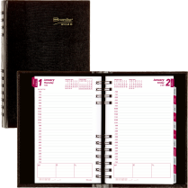 Brownline® CoilPro™ Daily Diary 8"x5" English Black