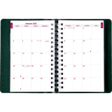 Brownline® Essential Daily Diary Twin Wire 8"x5" English Green