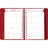 Brownline® Essential Daily Diary Twin Wire 8"x5" English Red