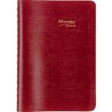 Brownline® Essential Daily Diary Twin Wire 8"x5" English Red