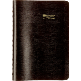 Brownline® Essential PlannerPlus Daily Diary Twin Wire Soft Cover 5"x8" English Black