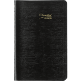 Brownline® Essential Weekly Diary Soft Cover Twin Wire 8"x5" English Black