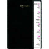 Brownline® Pre-Vu Weekly Planner 12 months 8-1/2" x 6-3/4" Bilingual Black