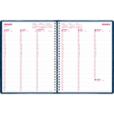 Brownline® Essential Weekly Diary Twin Wire 11" x 8-1/2" English Blue