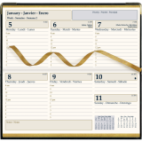 Blueline® Weekly Executive Pocket Diary 6-3/4" x 3-1/4" Flexible Cover Horizontal Format Trilingual Black