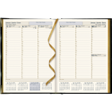 Brownline® Executive Weekly Diary Hard Cover 10-3/4"x7-3/4" Black Trilingual