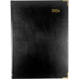 Brownline® Executive Weekly Diary Hard Cover 10-3/4"x7-3/4" Black Trilingual