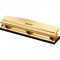 Bostitch® Executive Three-Hole Punch 12 Sheets Gold
