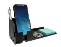 Bostitch Konnect™ Desk Organizer Power Base with Phone Stand Black