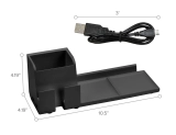 Bostitch Konnect™ Desk Organizer Power Base with Phone Stand Black
