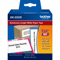 Brother® P-Touch® Continuous Length Paper Tape 2-3/7" x 100'