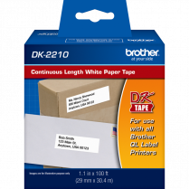 Brother® P-Touch® Continuous Length Paper Tape 1-1/7" x 100'