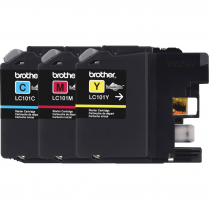 Brother Inkjet Cartridge High Yield LC1013PKS Cyan, Magenta, Yellow 3/pkg