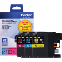 Brother Inkjet Cartridges High Yield LC103CLXL Colour 3/pkg