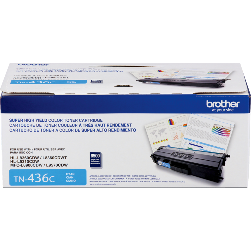 thumbnail image 2 of Brother Tn-436 Super High Yield Toner Cartridge Set 4PK TN436 Magenta Toner For Brother HL-L8260CDW L8360CDW L8360CDWT MFC- L8610CDW Brother 8905 Toner 2 of 9
