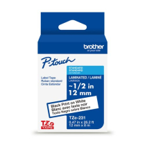 Brother® P-Touch® TZ Tape 1/2" Black on White
