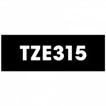 TZE LABEL TAPE 6MM WE/BK BROTHER P-TOUCH
