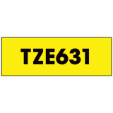 Brother® P-Touch® TZ Tape 1/2" Black on Yellow