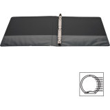 Business Source Basic Round Ring View Binder 1/2" Black