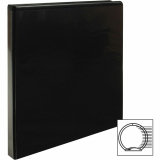 Business Source Basic Round Ring View Binder 1/2" Black