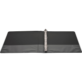 Business Source Basic Round Ring View Binder 1" Black